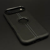 Stitched Leather Logo Cut Mobile Case Cover for iPhone 17 Air