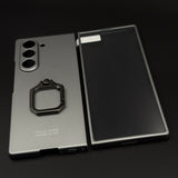 Matte Hard Shell Ring Stand Mobile Case Cover for Samsung Galaxy Z Fold 6