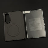 Elegant Leather MagSafe Protective Case for Samsung Galaxy Z Fold 8 with Front Screen Guard