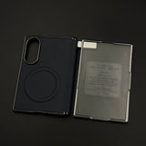 Elegant Leather MagSafe Protective Case for Samsung Galaxy Z Fold 8 with Front Screen Guard
