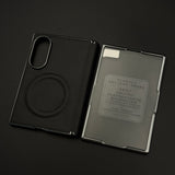 Elegant Leather MagSafe Protective Case for Samsung Galaxy Z Fold 8 with Front Screen Guard