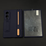 Matte Phone Case Cover with Pen & Holder for Samsung Galaxy Z Fold 8 | Kickstand | Hinge & Front Screen Protection