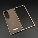 Stitch Leather Case Hidden MagSafe for Samsung Galaxy Z Fold 6