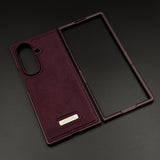 Stitch Leather Case Hidden MagSafe for Samsung Galaxy Z Fold 6
