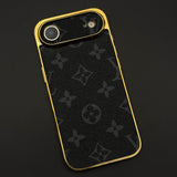 Luxury Fashion Brand Monogram Gold Chrome Border Case for iPhone 17 Air