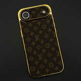 Luxury Fashion Brand Monogram Gold Chrome Border Case for iPhone 17 Air