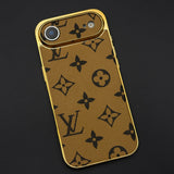 Luxury Fashion Brand Monogram Gold Chrome Border Case for iPhone 17 Air