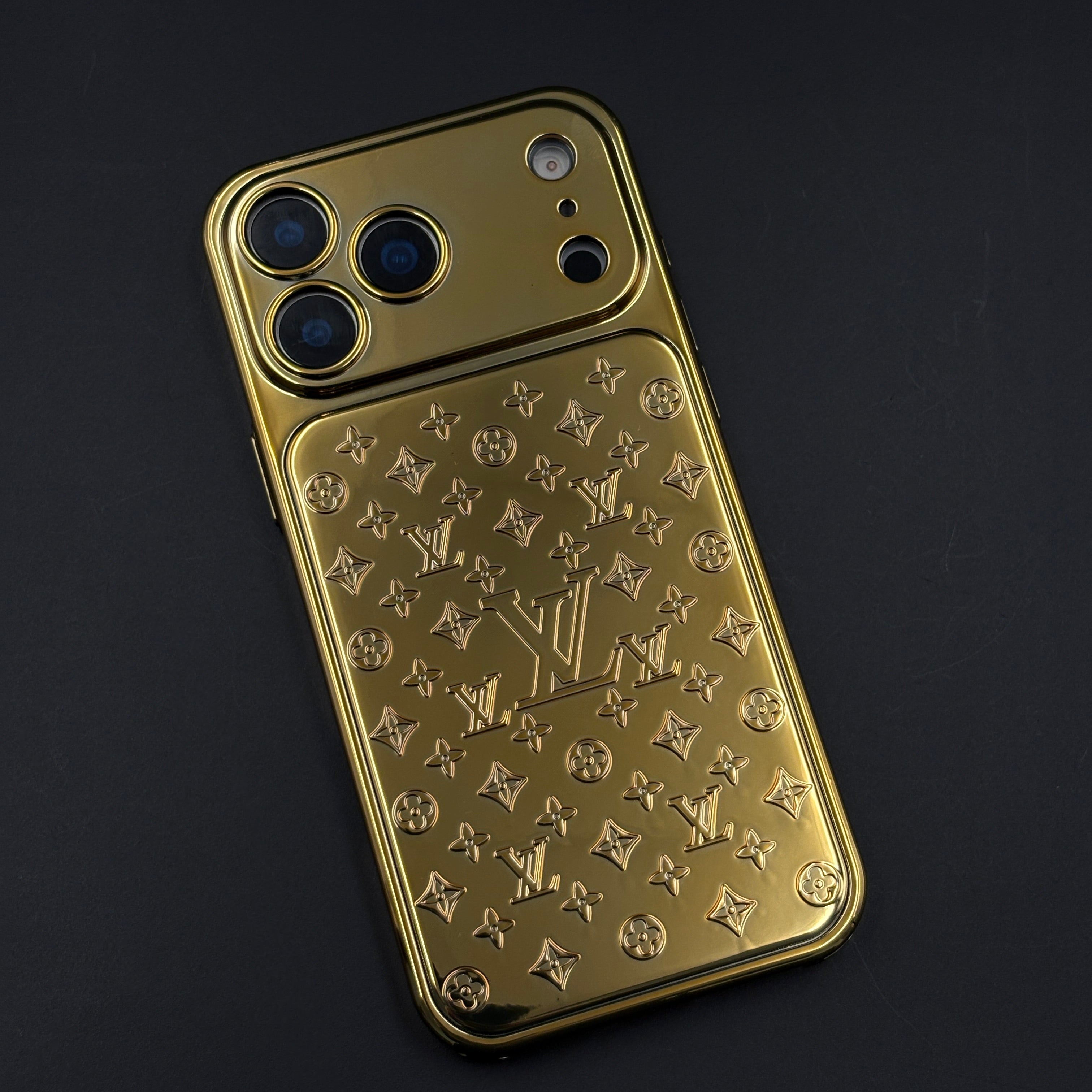 Gold Monogram Fashion Brand Case for iPhone 17 Series with Camera Protection