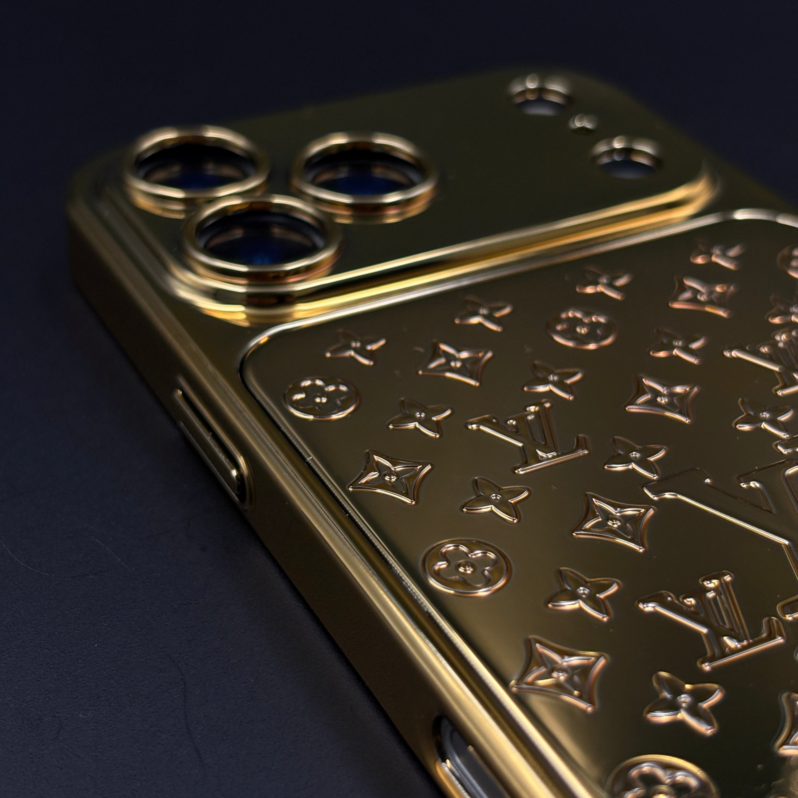 Gold Monogram Fashion Brand Case for iPhone 17 Series with Camera Protection