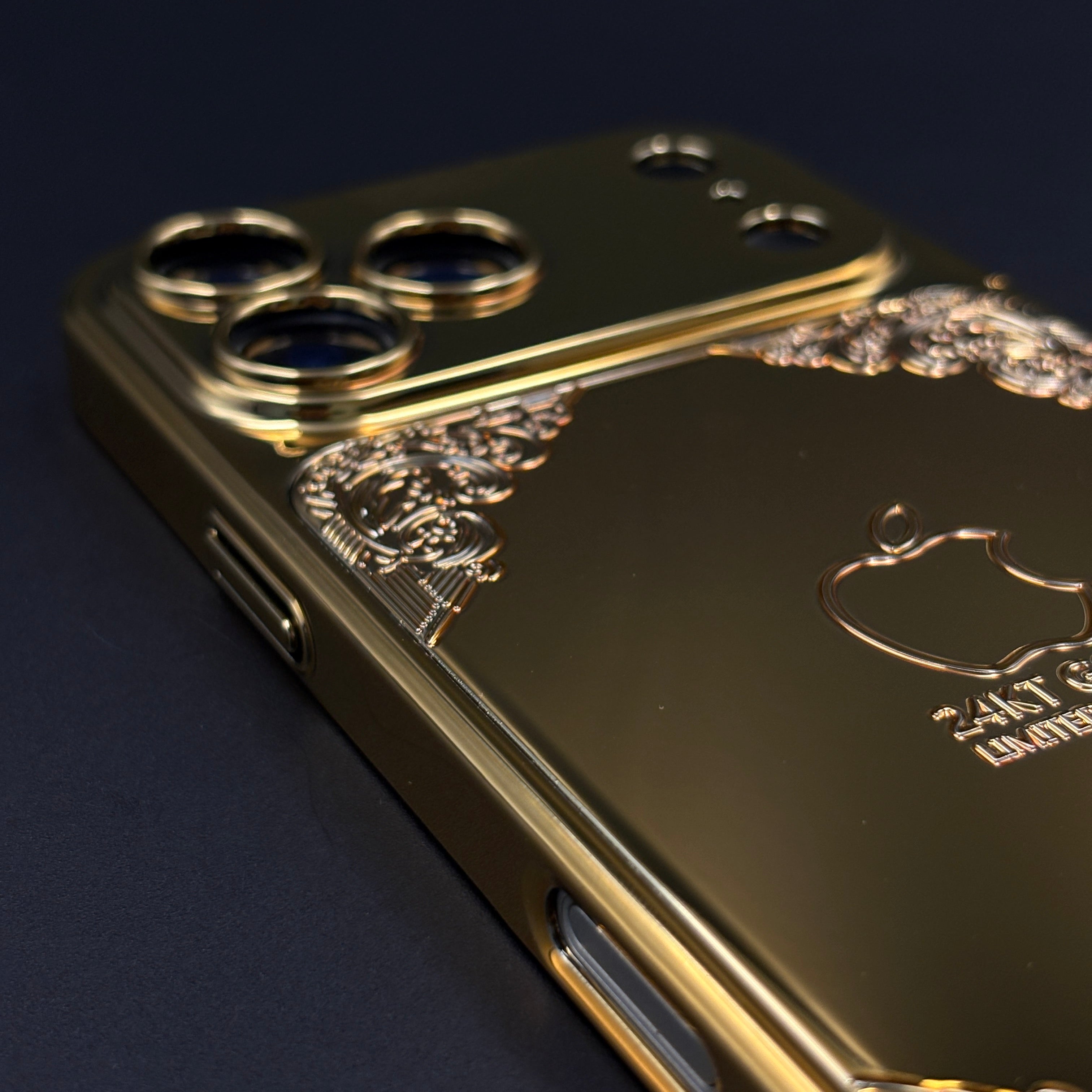 Gold Baroque Brand Logo Case for iPhone 17 Series with Camera Protection