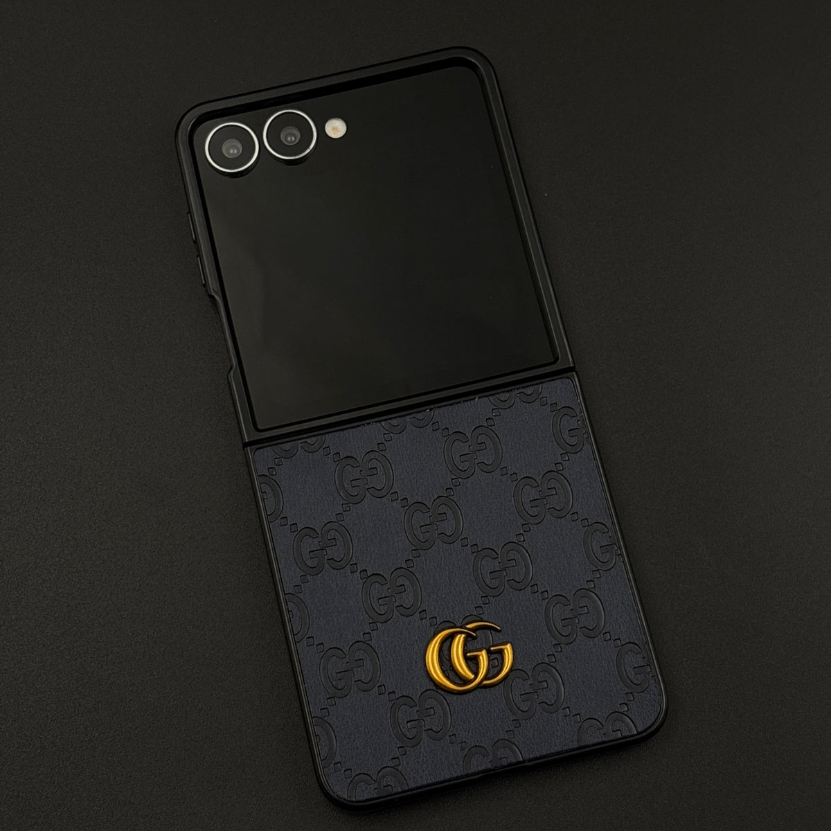 Luxury GG Pattern Leather Feel Case for Samsung Galaxy Z Flip 8