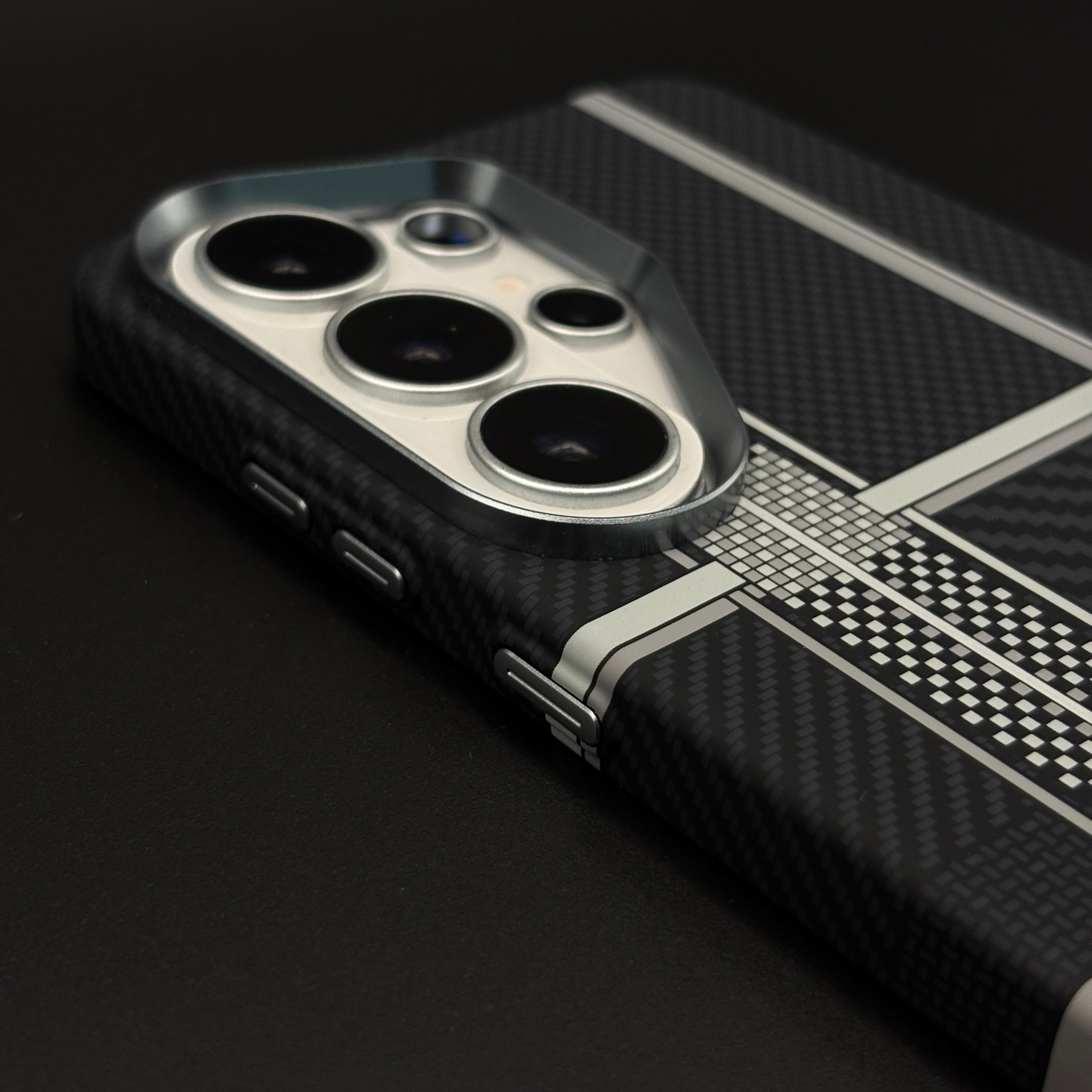 Carbon Fibre Cross Grid Hidden MagSafe Mobile Case Cover for Samsung Galaxy S26 Ultra