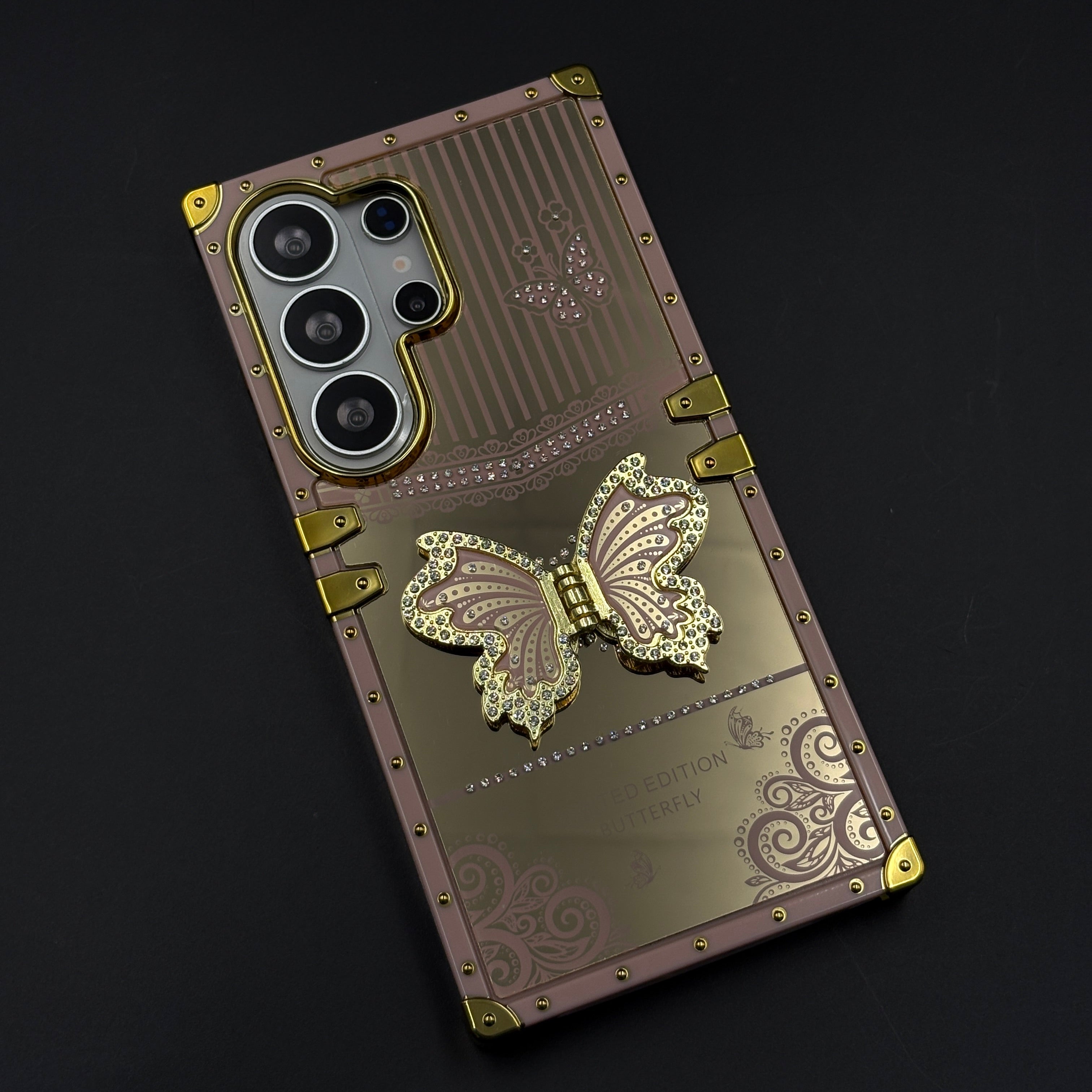 Limited Edition Butterfly Square Trunk Mobile Case Cover for Samsung Galaxy S26 Ultra