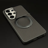 Carbon Fibre Metal Rotating Stand MagSafe Case for Samsung Galaxy S26 Ultra