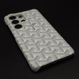 EGY Monogram Pattern Fabric Texture Mobile Case Cover for Samsung Galaxy S26 Ultra