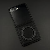 Stitch Leather Series MagSafe Case for Samsung Galaxy Z Flip 7 | 360° Rotating Metal Stand