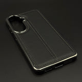 Centre Stitch Leather Chrome Plated Microfiber Inner Mobile Case Cover for Samsung Galaxy S26