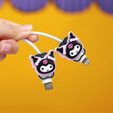 Cute Kawaii Cat Transparent Cable Protector and Adapter Case For iPhone Charger