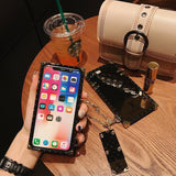 iPhone 15 Series Luxury Branded Trunk Phone Case With Chain