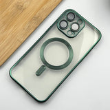 iPhone 15 Series Luxury Magsafe Magnetic Transparent Phone Case With Lens Protector