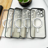 iPhone Luxury Magsafe Magnetic Transparent Phone Case With Lens Protector