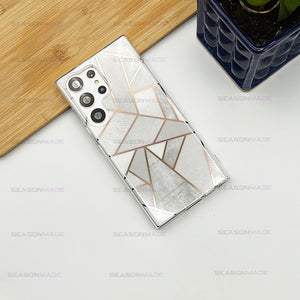 Samsung Galaxy S23 Ultra Glossy Marble Design Case Cover