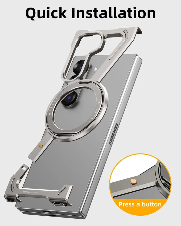 Samsung Galaxy Z Fold 6 Z Shape Aluminium Metal Rotating Kickstand Case