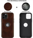 iPhone 15 Series Luxury Leather Logo Cut Back Case Cover
