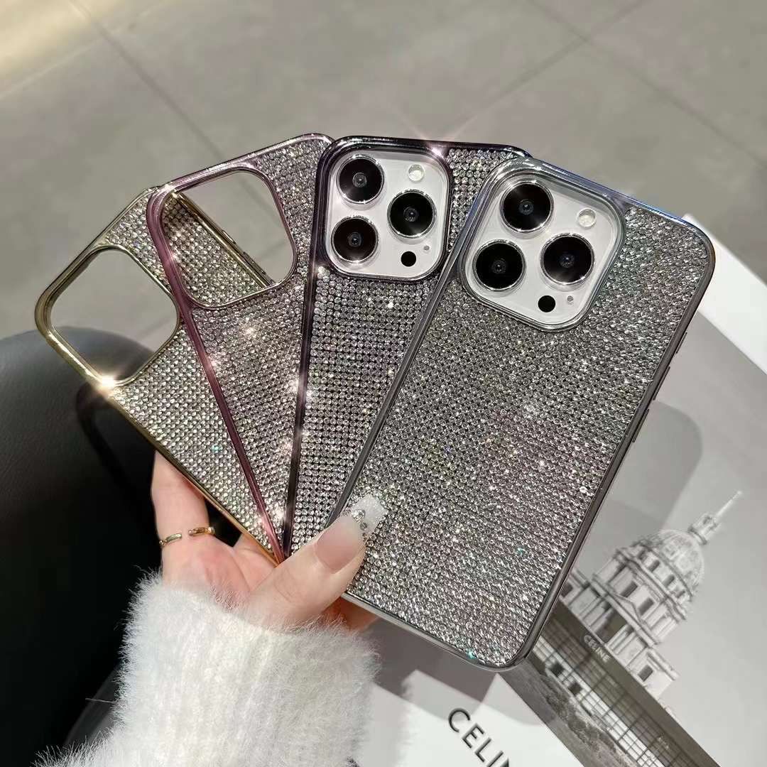 iPhone Luxury Glitter Rhinestone Diamond Side Silicone Case Cover Clearance