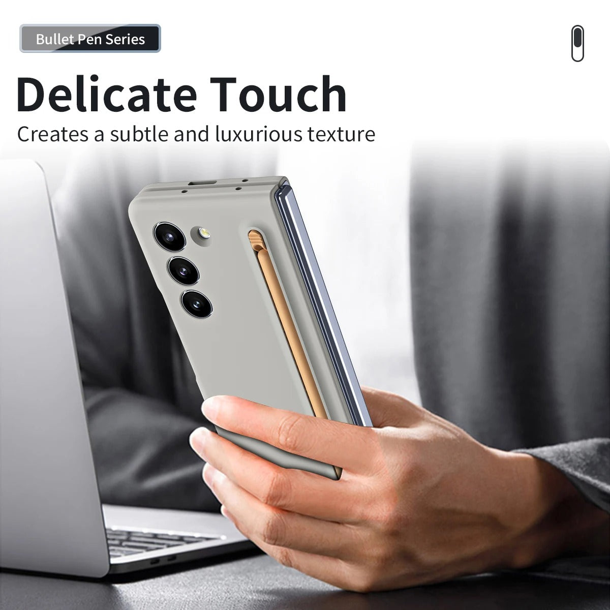 Ultra Slim Case with Pen for Samsung Galaxy Z Fold 6 | Soft Matte Finish | Built-In Pen Slot