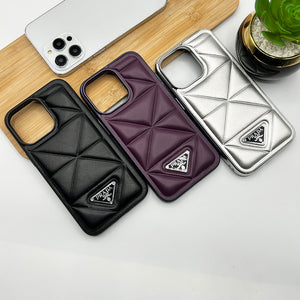 iPhone Luxury Puffer Triangular Case Cover