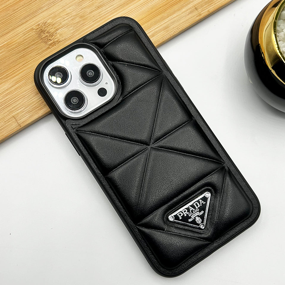 iPhone Luxury Puffer Triangular Case Cover