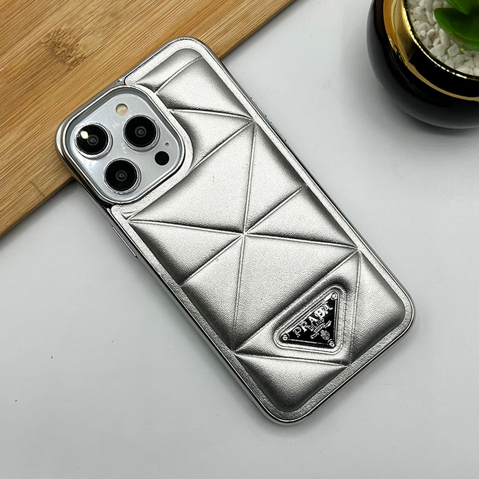 iPhone Luxury Puffer Triangular Case Cover