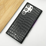 Samsung Galaxy S23 Ultra Croc Pattern MB Logo PU Leather Case Cover
