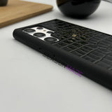 Samsung Galaxy S22 Ultra Croc Pattern MB Logo PU Leather Case Cover
