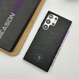 Samsung Galaxy S23 Ultra Santa Barbara Polo Leather Croc Pattern Case Cover