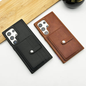 Samsung Galaxy S24 Ultra Premium PU Leather Case Cover With Wallet Card Holder
