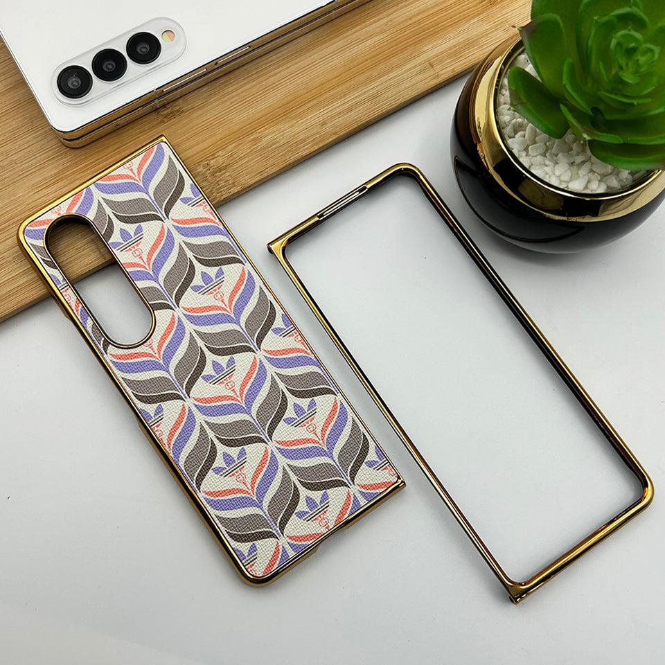 Samsung Galaxy Z Fold 4 Chrome Plated Branded Design Case Cover