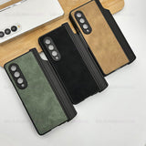 Samsung Galaxy Z Fold 4 Leather Case with Kickstand and Capacitive Pen Holder