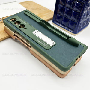 Samsung Galaxy Z Fold 3 Case With S Pen Slot Leather Pocket Clearance Sale