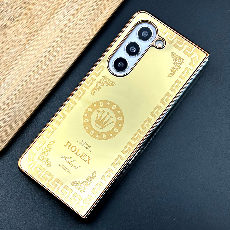 Samsung Galaxy Z Fold 5 Exclusive Handcrafted Gold Plated Case Cover