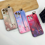 iPhone Luxury Brand Strap Holder Case Cover Dual Shade Multicolor