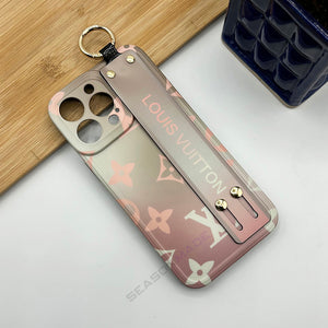 iPhone Luxury Brand Strap Holder Case Cover Dual Shade Multicolor