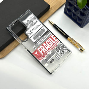 Samsung Galaxy S23 Ultra Fashion Popular Fragile Tag Case Cover