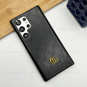 Samsung Galaxy S23 Ultra Luxury GG Fashion Leather Brand Case Cover