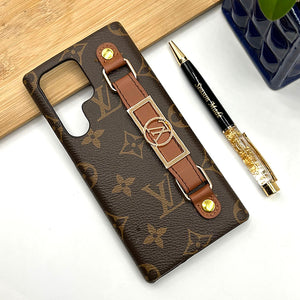 Samsung Galaxy S24 Ultra Luxury Brand Strap Belt Holder Case