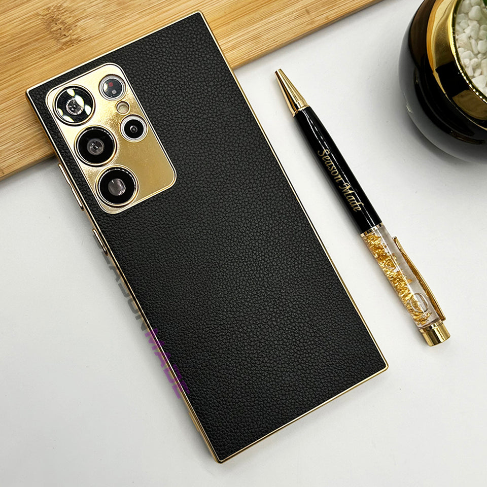 Samsung Galaxy S23 Ultra Thin Leather Matte Finish Case Cover