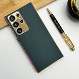 Samsung Galaxy S23 Ultra Thin Leather Matte Finish Case Cover