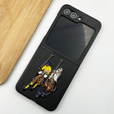 Samsung Galaxy Z Flip 5 Santabarbara Polo Jockey Leather Stitched Case Clearance Sale