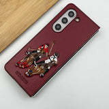 Samsung Galaxy Z Fold 5 Santabarbara Polo Jockey Leather Stitched Case